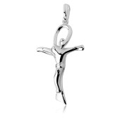 Pandantiv cruce argint DiAmanti K0052R-DIA